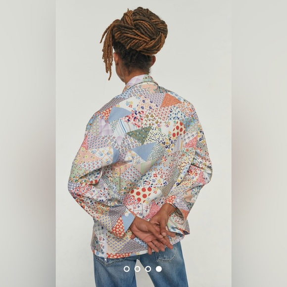 Anthropologie Carleen Patchwork Quarter-Zip Pullover, size M, new with tags - Picture 4 of 7